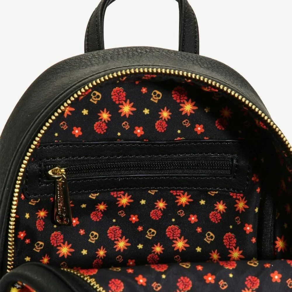 Loungefly Disney Pixar Coco Remember Me Mini Backpack Embroidered Floral Bag - Picture 5 of 5